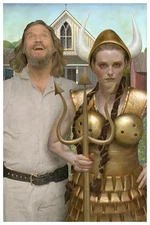 The Big Lebowski American Gothic 16x24 Movie Poster Ltd Edition x/250 Mondo MINT