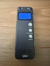 Lyker Digital Voice Recorder 8GB MP3 Player Voice Activated Tested Working