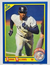 1990 Score Bernie Williams RC #619 New York Yankees