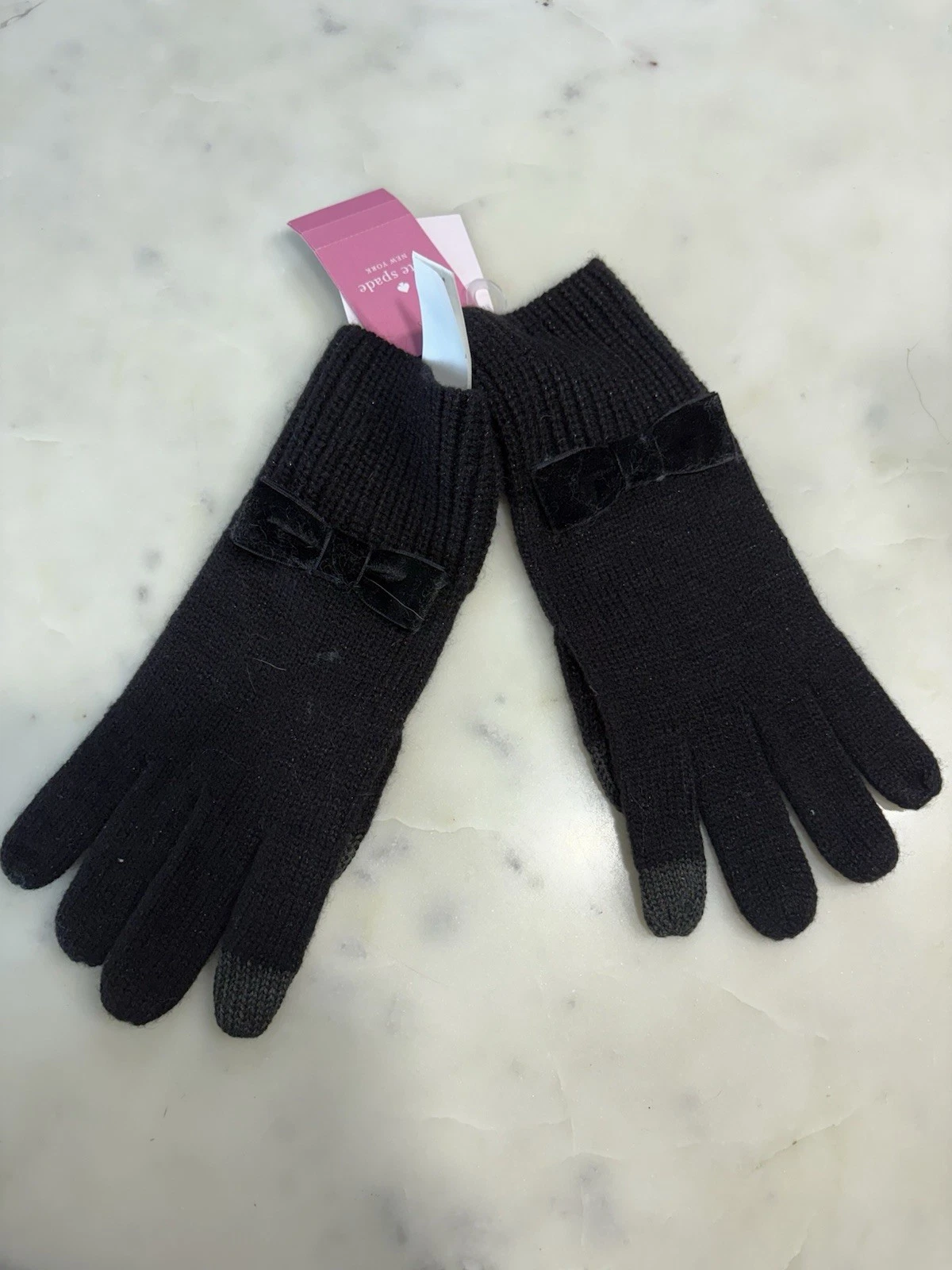 Kate Spade Black Bow Glove Winter Gloves