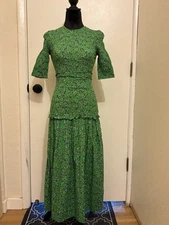 RHODE Zola Green and Floral Dress