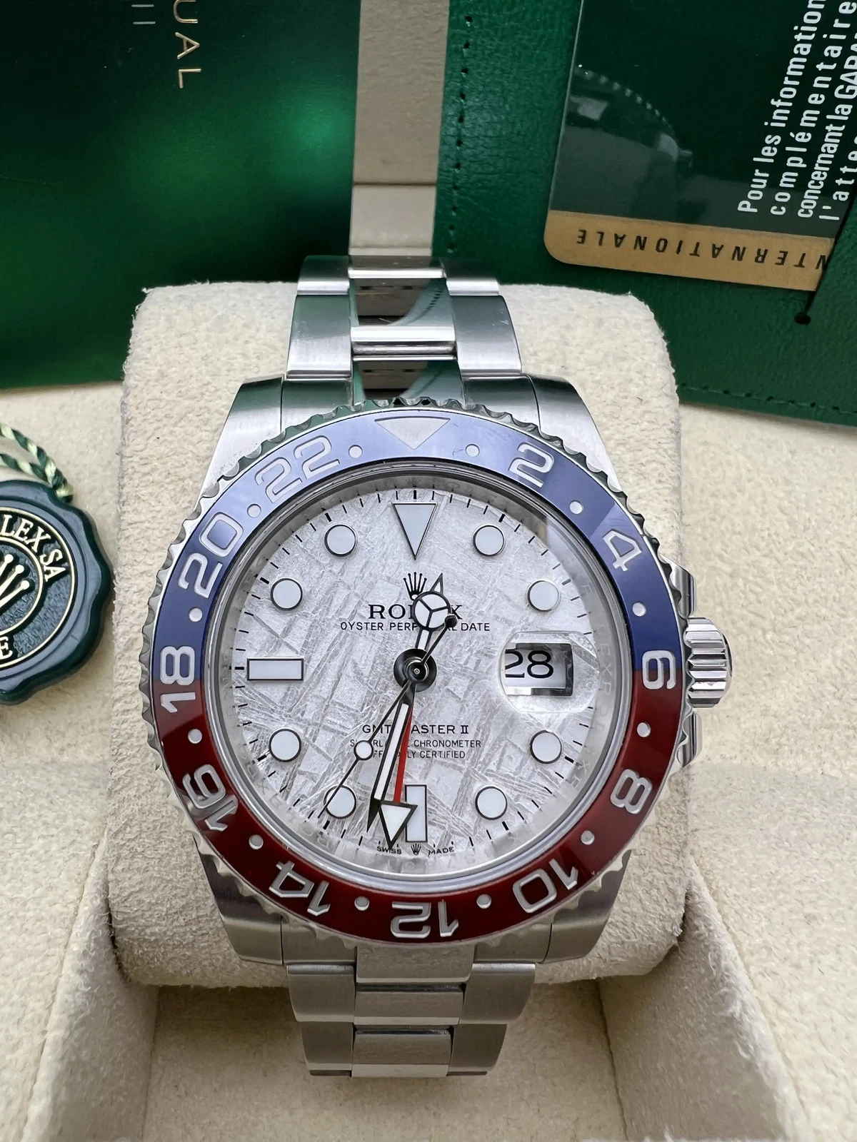 Rolex GMT Master II Custom Meteorite Pepsi 40mm 116710LN BLRO Superman Full Set