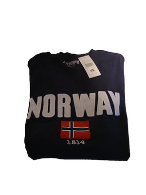 NORWAY NORGE Flag T Shirt Men's XXL Norwegian Scandinavian Explorer NWT LOGO