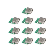 10Pcs USB 2.0 Breakout Board, USB to DIP Adapter 2.54Mm Breakout Board 4 Pins Pi