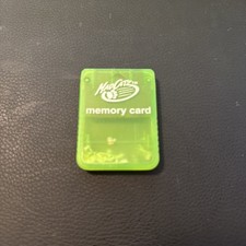 Memory Card Neon Green by MadCatz for Playstation PS1 Console Video Game System