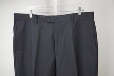 Yves Saint Laurent Solid Dark Blue 100 Wool Dress Pants Sz 56 NEW