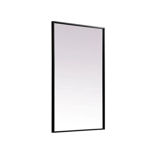 Elegant Decor Eternity Rectangle Modern MDF Wood/Iron Mirror in Black - Picture 5 of 11