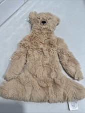 Slumberkins Flat Teddy Honey Bear Baby Security Blanket Lovie Lovey Honey EUC