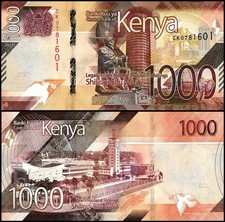 Kenya 1000 Shillings, 2019, P-56, UNC