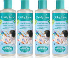 4 x Childs Farm, Organic Coconut, CONDITIONER, Sensitive Skin, Dry Curly, 250ml 14.99 per litre