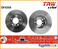 2 St. Bremsscheibe Trw DF4359 FüR Bmw 5Er 5Er Touring