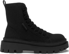 ANFIBI SUPERGA ALPINA APEX ALTI STIVALETTI CANVAS NERI N. 40