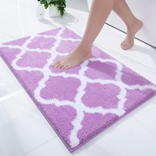 Bathroom Rugs 24x16, Soft and Absorbent Microfiber Bath Rugs, Non-Slip Shaggy