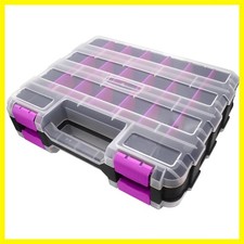 Tools Organizer Box Small Parts Storage Box 50-Compartment Double Side Hardwa...