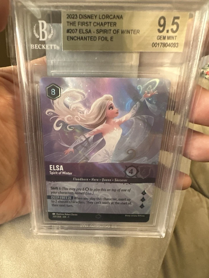 Disney Lorcana Elsa Spirit Of Winter Enchanted 207/204 The First Chapter BGS 9.5 - Image 3 of 4