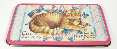 Cat Lovers Are Perfect Tin Lid Fridge Magnet