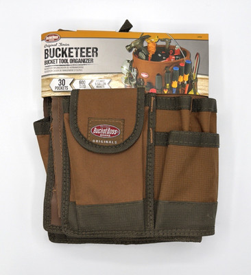 Bucket Boss 10030 The Bucketeer Bucket Tool Organizer Brown Heavy Duty 30 Pocket