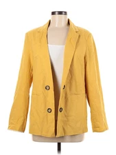 H By Halston Women Yellow Blazer M