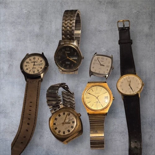 Lot of Timex Mens Watches Vintage Viscount,Expedition,Indiglo+Repair/Parts