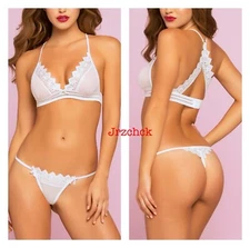 NWT Seven Til Midnight Sexy Floral Crochet Bralette White SZ XL