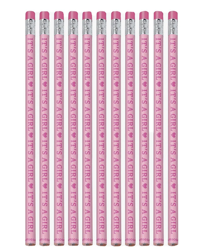 Its A Girl Baby Annoncement Pencil 12 Pcs Baby Shower Pencils Seller