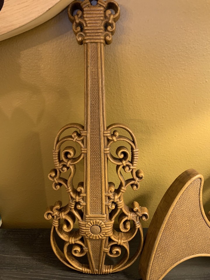 Vintage 1979 Homco Music Themed Wall Decor Violin and Tuba eBay