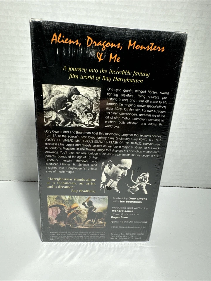 Aliens Dragon Monsters & Me- 1991 VHS Fantasy Movie Harryhausen Story Sealed - Image 3 of 4