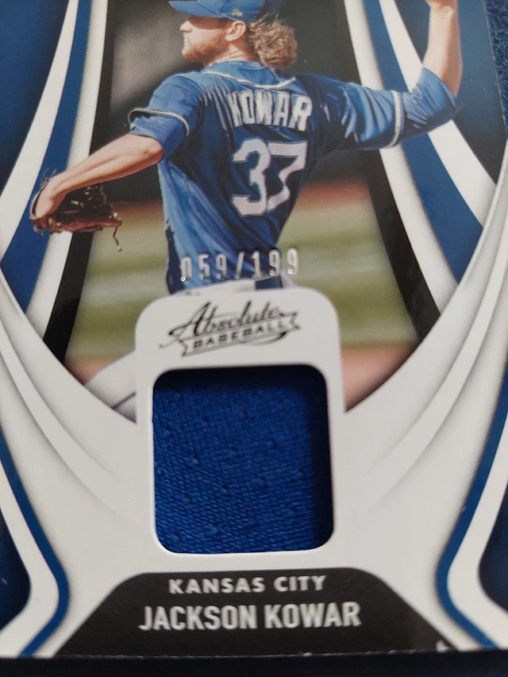 Jackson Kowar 2022 Absolute Green Rookie Threads Jersey #059/199 Royals - Image 3 of 4