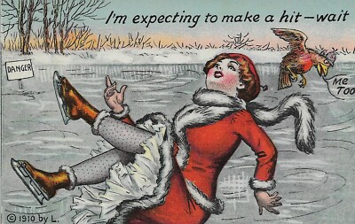 I'm Expecting to Make a Hit -- Wait, 1910 --POSTCARD