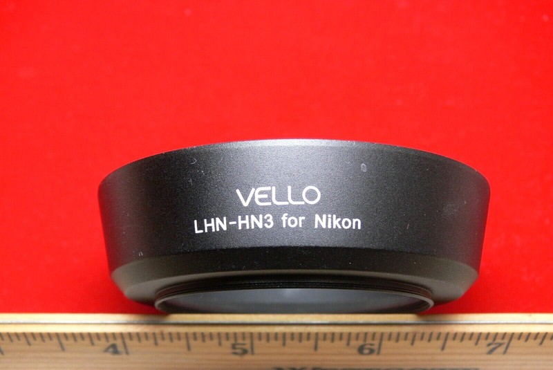 LHNHN-3 screw-on metal lens hood for 35mm and 43-86mm lenses 52mm Thread Vello 