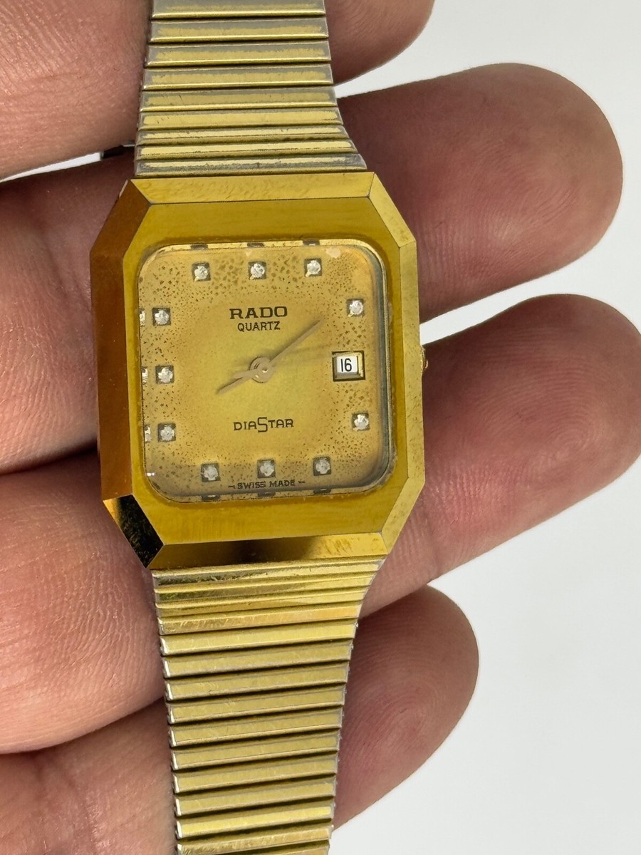 Rado Diastar Quartz Women's Watch Vintage 25x30mm Dial Diamond