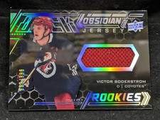 2020-21 UD SPx Hockey Black Obsidian Jersey Victor Soderstrom 303/399