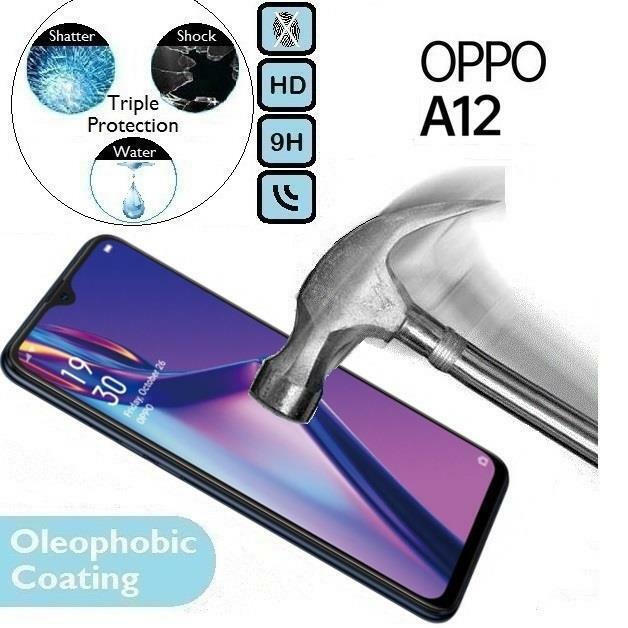 Screen Guard Tempered Glass Oppo A12 100% Genuine Tempered Glass