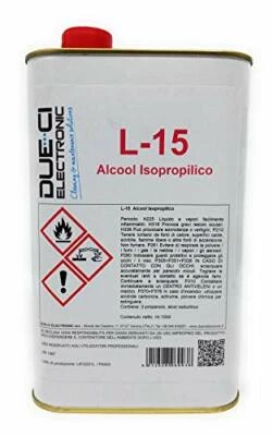 DUECI ELECTRONIC ALCOOL ISOPROPILICO 1 LITRO DUECI L15 PULIZIA SUPERFICI METALLO PLASTICA PURO 1L