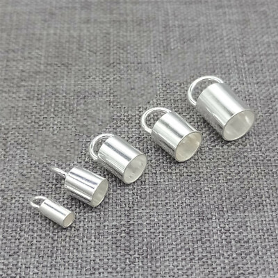20pcs of 925 Sterling Silver Cord End for Bracelet Leather Cord