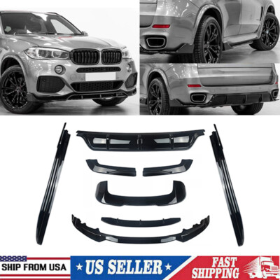 For BMW F15 X5 M Tech 13-18 Body Kit Front Lip Rear Diffuser Side Skirts Spoiler