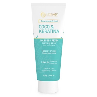 Authentic Colombian COCONUT KERATIN Hair BB Anti Frizz Repairs Split Ends