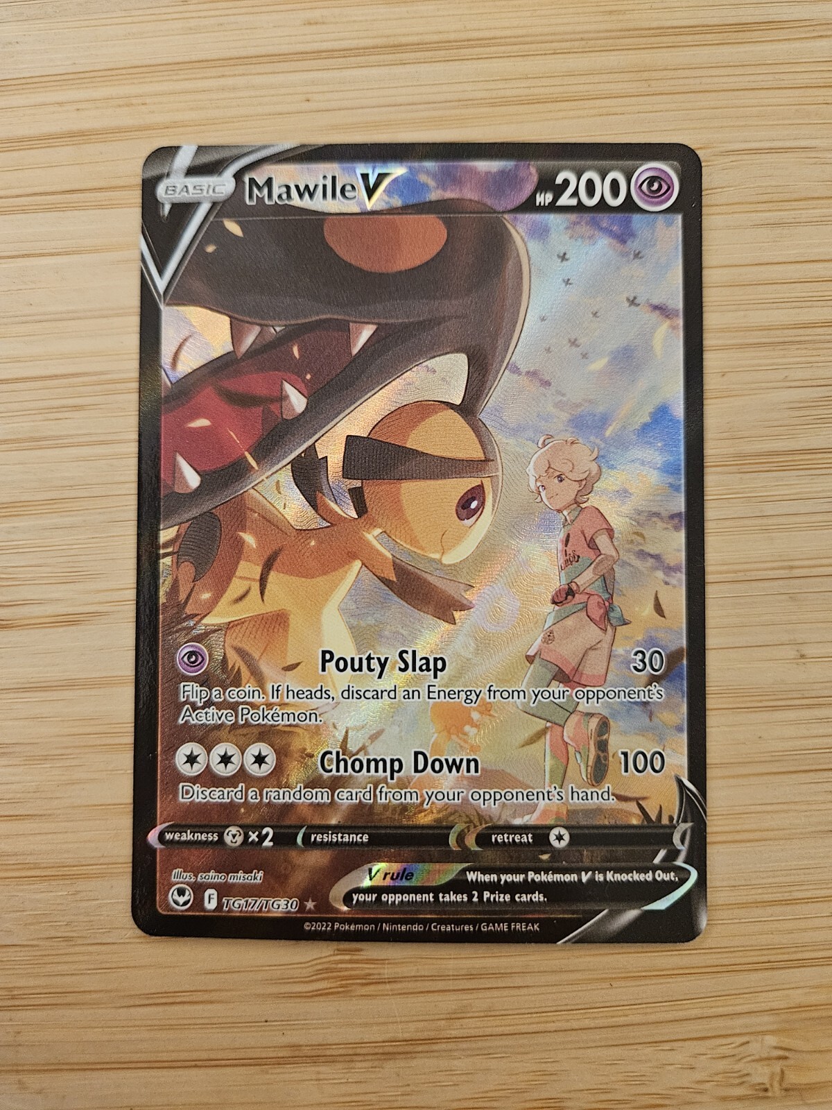 Mawile V TG17/TG30 Silver Tempest Trainer Gallery NM Full Art Pokemon Card