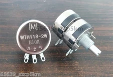 Potentiometer Double Gang 2 x 10K Ohm 2W，Long Life Panel Pot