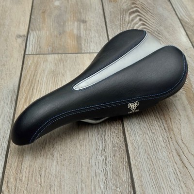 WTB Laser V Bike Seat Saddle Black Silver Blue Stitching