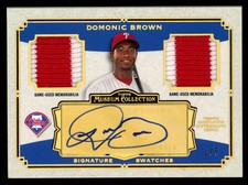 DOMONIC BROWN 2013 Topps Museum Collection Patch Auto /5 #SSADR-DB Phillies