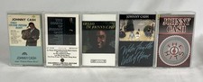 JOHNNY CASH Cassette Tape Lot x5 Sound Hello Water The Hits Folsom Prison Blues