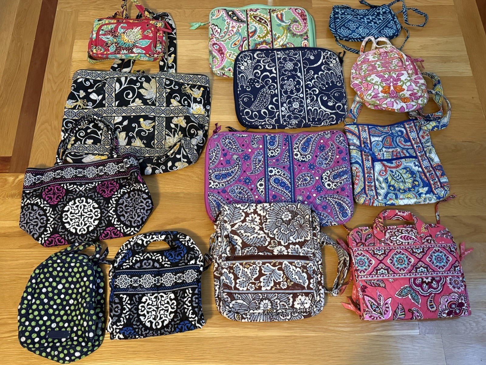 Vintage Vera Bradley Bags Laptop Case Lunch Bunch Tote Organizer Purse Bag LOT
