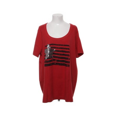 Amy Jones, T-shirt, Größe: 52, Rot/Schwarz/Silber, Baumwolle, Print, Damen #CEz