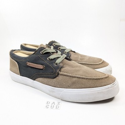 Levi s Boat Shoes Men's Size 10.5 Tan Navy Nautical Lace Up Sneakers Surf Skate