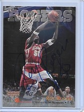 ROY ROGERS Basketball Card IP auto NBA rookie 1996 Score Board Alabama . rookie card picture