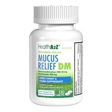 HealthA2Z Mucus Relief DM Dextromethorphan HBr 20mg Guaifenesin 400mg No