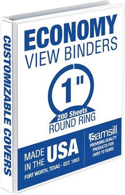 Inch Ring Binder Economy Round Ring Clear View Cover Sheet Capacity