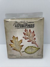 Tim Holtz Alterations Sizzix Paper Cutting Dies TATTERED LEAVES 656927 Bigz Die