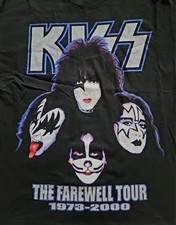 KISS The Farewell Tour 1973-2000 "Legends Never Die" Black T-Shirt, XL Worn once